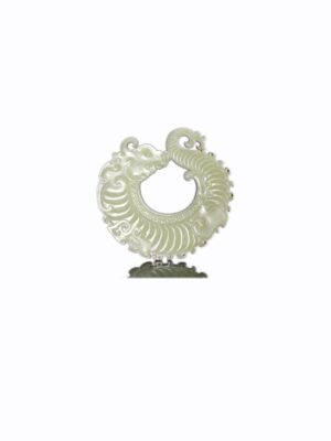 6 乾隆黃玉仿古龍紋佩